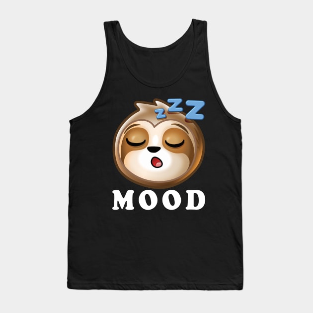 Sloth Sleeping Napping mood Tank Top by PnJ